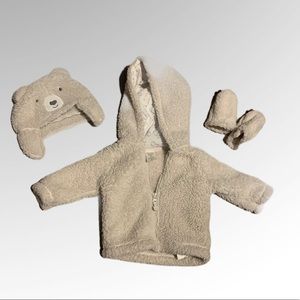 Baby Bear winter set -coat, hat, and mittens